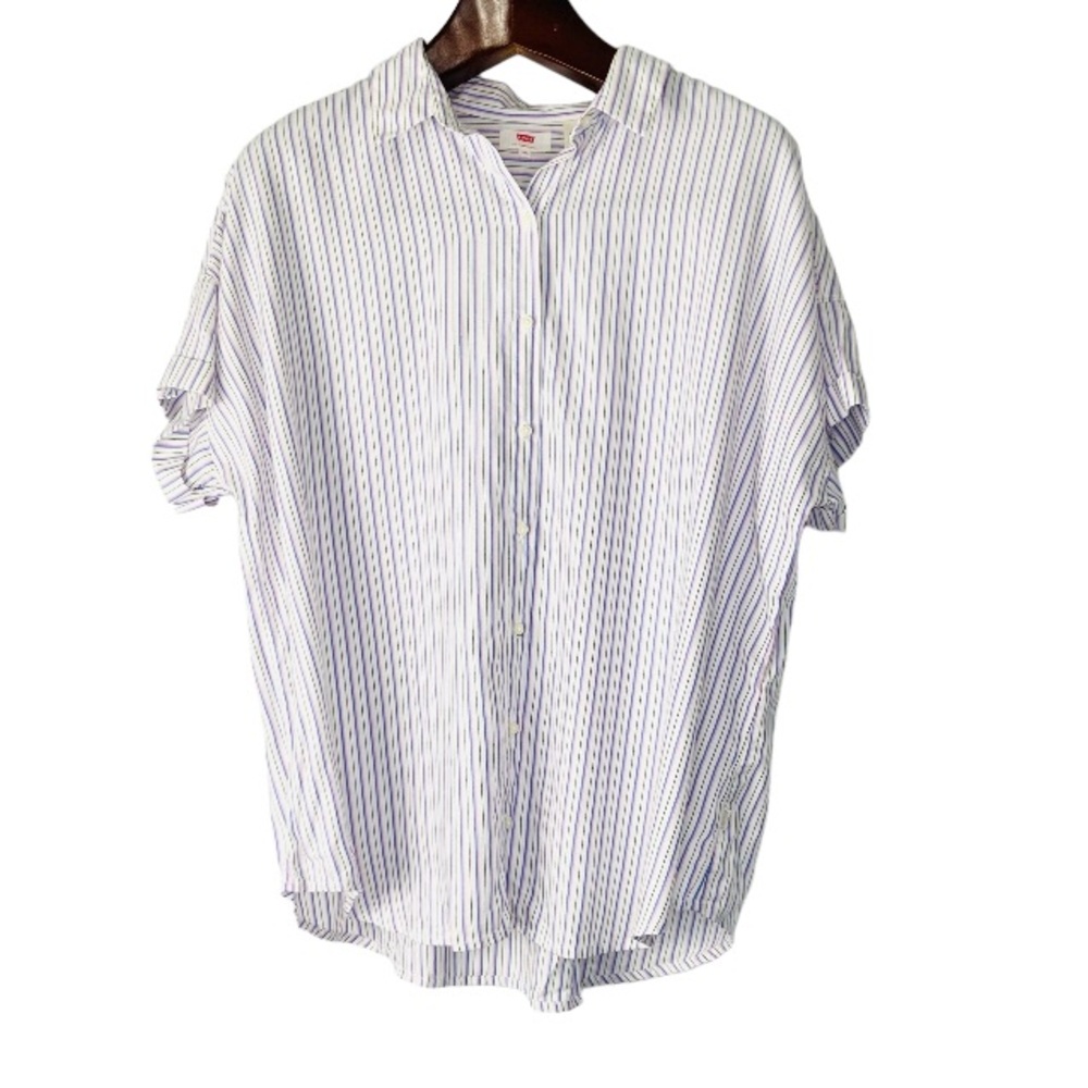 Levi’s 90’s Alexandria Striped Oversized Button Down Short Sleeve extra large